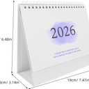 Small Desk Calendar 2026, Small Standing Flip Desk Calendar 2026: July 2025-December 2026, Monthly Planner For Scheduling, Organizing, Home & Office - Purple