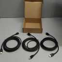 Amazon Basics HDMI Cable, 3-Pack, 10ft, 4K@60Hz, High-Speed 4K HDMI 2.0 Cord (18Gbps), 2160p, 48 bit, Compatible with TV/PS5/Xbox/Roku, Black