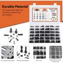 Hapric 2160 Pcs Metric Screw Assortment Metric Bolts M2 M3 M4 M5 M6 Nuts and Bolt Kit, 12.9 Alloy Steel Black Zinc Plated Hex Socket Head Screws Nuts Bolts and Washers Set