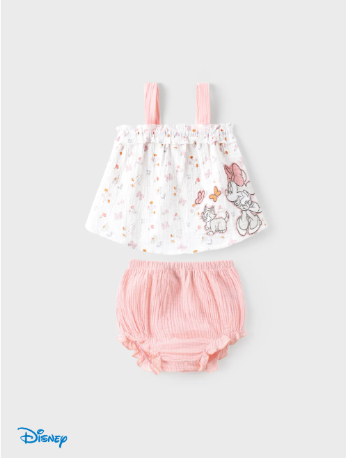 PATPAT Toddler Baby Girls Dress and Cardigan Mesh Sleeveless Playwear Dress and Ruffle Shrug with Headband size 6-9M