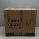 COLAMY Upholstered Dining Chairs Set of 2, Modern Fabric Dining Room Kitchen Side Chair with Padded Seat and Wood Legs for Restaurant/Cafe, Beige