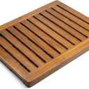 Acacia Wood Shower Mat, Non-Slip Bath Mat for Bathroom, 24 x 18 in
