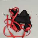rabbitgoo Escape Proof Cat Harness and Leash Set, M, Black & Red | 4-point Adjustable, Quick-snap Buckles, All-weather Mesh, Secure Leash Clip, Reflective Strips, for Medium Cats