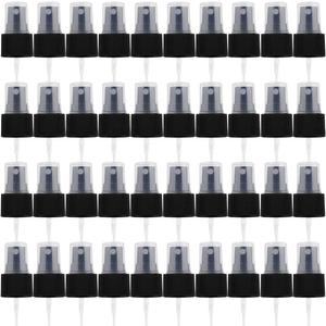 FERCAISH 40 Pcs Spray Bottle Tops, Replacement Pump Heads, Reusable Dispenser Caps, Fine Mist Sprayer, Cosmetic Spray Bottle (24 Caliber-Black)