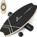 Sportneer Balance Board - 7 Modes Wobble Board with Adjustable Stoppers - Exercise Balancing Stability Trainer for Improve Balance, Surf Trainer & Physical Therapy - Roller and 2.8'' Ball Included