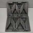 Handblown Crystal Martini Glasses Set of 4-9.5 oz Coupe Glass Set with Stem - Elegant Cocktail Glasses for Bar, Margarita, Cosmopolitan, Manhattan, Gimlet - Unique Gift for Mothers Day