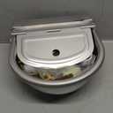 Automatic Animal Drinking Water Bowl, 304 Stainless Steel Waterer for Dog Horse Goat Pig Cow, Livestock Water Trough Dispenser with Pipe Hose, 2 Float Valves, Quick Connecter, Expansion Bolt