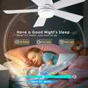 Hounberi Ceiling Fans with Light and Remote, 40" White Flush Mount Ceiling Fan with Dimmable LED,6 Speeds DC Reversible,Timer, Noiseless, Indoor Low Profile Ceiling Fans for Bedroom,Kitchen