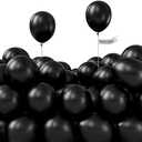 PartyWoo Black Balloons, 120 pcs Latex Balloons for Birthday Party, 5 inch Party Balloons, Helium Balloons, Black Party Decorations, Black Birthday Decorations, Party Supplies