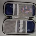 Insulin Cooler Travel Case, Portable Temperature Display Medicine Travel Cooler, Diabetes Case with 2 Reusable Ice Packs TSA Approved for Diabetic Supplies Patent Pending (Blue)