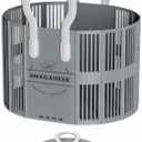 40L Collapsible Laundry Basket with Handles, Durable Space-Saving Storage Basket for Clothes, Utility, Groceries Toys & Home Organization – Grey, 17.9" L × 14.2" W × 11.8" H