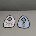 2 Pcs Hudson Baby Unisex BabyCotton Bibs (One Size, Holiday Bold Girl)