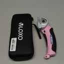 VLOXO Cordless Electric Scissors with 2 Blades Rechargeable Powerful Shears Cutting Tool for Fabric Cardboard Carpet Leather Felt with Charger & Storage Box-Pink
