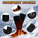 Heated Socks for Men Women, Rechargeable Electric Heated Socks, 5000mAh Washable Heated Socks, Long Life Up to 65 °C, Large Heating Area Foot Warmer for Outdoor Work Skiing Camping Fishing Hunting