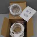 Magnetic Dryer Vent Kit for Tight Spaces - Self-Aligning Mag-Snap Connector, Heat Resistant & Flame Retardant ABS, Airtight Seal, Includes 4" x 2.6ft Flexible Duct & Clamps (Zinc White)