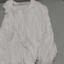 Rapbin Womens V Neck Puff Long Sleeve Button Down Tunic Blouses Fall Tops 2025 Ruffle Cuffs Dressy Casual T-Shirts, No Size