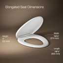 KOHLER K-27331-0 Glissade ReadyLatch Quiet Close Elongated Toilet Seat, White, Grip-Tight Hardware, Quiet Close Lid Prevents Slamming