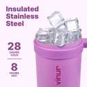 VINUR Insulated Tumbler with Handle-30 oz Stainless Steel Coffee Travel Mug with Leak Proof Straw Lid| Water Cup for Travel|Cup Holder Friendly|Gifts for Women, Lilac Purple