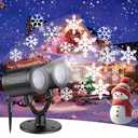 2026 Latest Snowflake Christmas Projector Lights Outdoor, Double Head Crystal-Clear Holiday Projector Outdoor with Timer, Snowfall LED Xmas Lights for House Outside Indoor Christmas Decorations