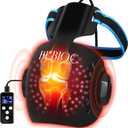 Red Light Therapy for Knee Pain Relief,Vibration Knee Massager with 660nm&850nm, 3 in 1 Heated Knee Brace for Knee/Joint/Elbow/Shoulder,Rechargeable Near Infrared Light Therapy Device (Black)