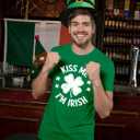 St Patricks Day Shirt Men Green Shamrock Irish Tshirts Short Sleeve Funny Graphic Tee Tops (Green, XL)