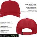 Temple Tape Iconic Fleece Lined Trucker Hats  Winter Hat - Designed for Men & Women  Mesh Back - Adjustable Snapback (Red)