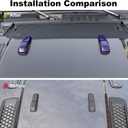 Voodonala Hood Hinge Cover Trim Exterior Accessories Decoration for 2018-2025+ Jeep Wrangler JL JLU Sports Sahara Freedom Rubicon Unlimited Gladiator JT 2-Door & 4-Door 2PCS Purple