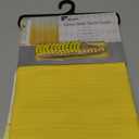 Emerson Canvas Fabric Shower Curtain and 12 Roller Rings (Yellow)