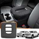Center Console Cover for Chevy Silverado/GMC Sierra 1500 2500 3500 2014-2018 Tahoe/Yukon/Suburban 2015-2019 Protecting Your Center from Harm Only fit for Bucket Seat Console Leather Armrest Cover