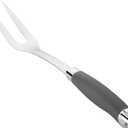 Anolon SureGrip Stainless Steel Meat Fork/Kitchen Tool, 13.25 Inch, Gray, 46288
