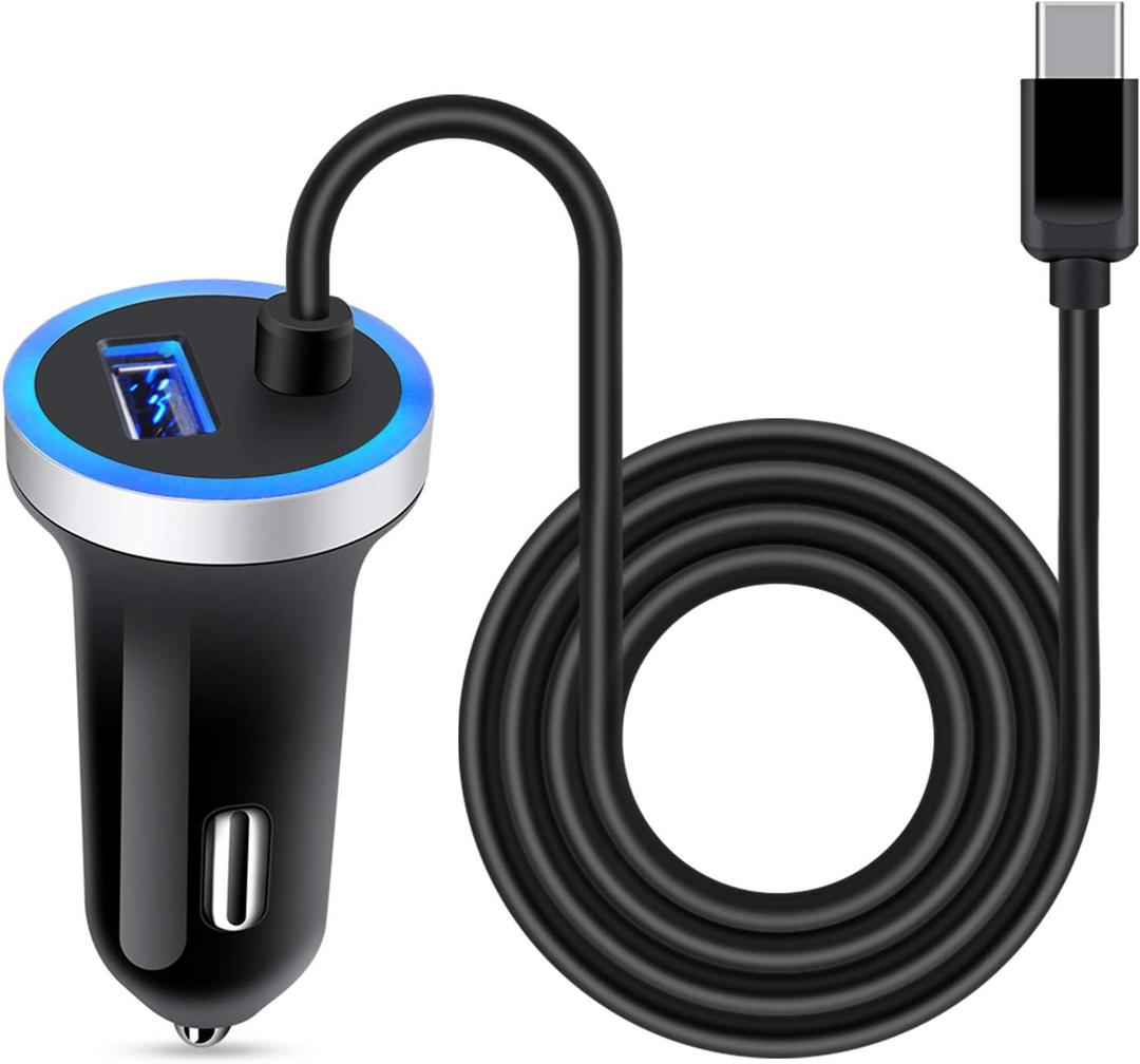 USB C Car Charger, 3.4A Fast Charging Car Adapter+3ft Type C Cable
for Samsung Galaxy S26 S25 S24 S23 S22 S21 S20 S10 Note20 A20 A50 A51 A71,LG Stylo 6/5 G7 V60 ThinQ Moto G8 Google Pixel 4 3a