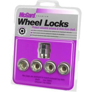 McGard 24012 Cone Seat - Under Hub Cap Wheel Locks (M12 x 1.5 Thread Size) - Set of 4, Silver