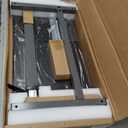 Vaunn Medical Pneumatic Adjustable Overbed Bedside Table with Wheels (Hospital and Home Use) (Black)