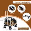 3-1 Dog Stroller for Medium Dogs (Brown)
Collapsible Soft Dog Travel Crate with Metal Frame for Car Travel,Pet stroller with Removable Carrier for Pets Up to 70LBS