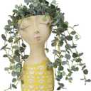 DiliComing Face Planter-Pots for Indoor Plants - 11 Inch Tall Planters for Flowers Head Planter with Drainage for Patio Yard Garden Succulent Pots Garden Decor 6 x 6 x 11 Inch