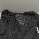 OYOANGLE Women's Plus Size Lace Sheer Open Front Cardigan Lightweight 3/4 Sleeve Ruffle Kimono Outerwear, X-Large Plus, Black