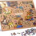 Lavievert Jigsaw Puzzle Board Portable Puzzle Saver for Puzzle Storage, Lightweight & Easy Transport, for 1500 Piece Jigsaws Puzzles (Khaki)