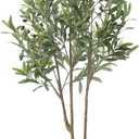 Alupssuc 4ft Olive Trees Artificial Indoor & Outdoor, Faux Olive Tree with Lively Artificial Trunk and Lifelike Fruits, Fake Potted Tree for Modern Home Office Living Room Decor