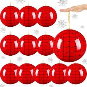 12 Pcs Spider Party Favors Punching Balloons for Kids 7.87 Inch Spider Web PVC Inflatable Punch Bouncy Balloon Heavy Duty Goodie Bags Stuffers Classroom Rewards Carnival Toy Prizes