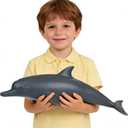 SmilerSmile Simulated Ocean Big Animal, One pc 15 Inch Soft Filled Rubber Sea Educational Toys (Dolphin)