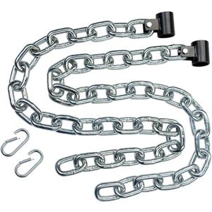 Body-Solid Tools Weight Lifting Chains - Ideal for Home Gym, Squats, Deadlifts, Bench Presses - Strength Training & Fitness Equipment, 5 feet Long Zinc-Coated Chain Pair