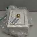 Decorative Marble Box with Knob for Home Decor - Keepsake Box with Brass Inlay and Lid for Trinkets, Jewelry, and Home Organizer - Storage Boxes for Shelves and Living Room Accent - 6", White & Gold