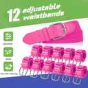 Hercicy 12 Pcs Baseball Belts Softball Belts Bulk for Adult and Youth Adjustable (Pink, XXL)