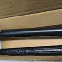 41 to 185 Inch Tension Curtain Rod No Drill Black Shower Curtain Rod Extra Long Heavy Duty Tension Rod for Windows, Patio, Bathroom - Renter Friendly Adjustable Curtain Rods