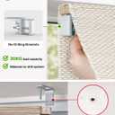LazBlinds No Drill Bamboo Roman Shades, 25" W x 64" H, Star-Off White