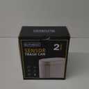 ELPHECO Automatic Motion Sensor Trash Can - 2 Gallon Slimline for Bathroom, Bedroom, Kitchen, Office - White with Gold Trim