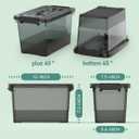 8-Pack Clear Black Plastic Storage Bins with Lids/Handles, 7 Quart Latch Organizer Boxes, Stackable Storage Containers for Organizing