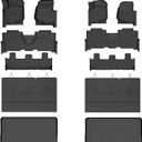 KELCSEECS Floor Mats & Cargo Liner with Seatback Mats for 2021-2024 Ford Expedition Max 8 Seats Bench Seating(Only Fit Max), All Weather Protection TPE Floor Liners Full Set Accessories Black