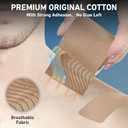 Kinesiology Tape for Shoulder Precut, 12 PCS Shoulder Tape for Pain Relief, KTQUICK Original Cotton Waterproof & Breathable, Enhance Elastic Sports Tape for Pain Support and Muscle Sports, Beige