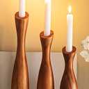 OLEEK wooden taper candle holders - wood taper candle holders for Table Centerpiece - wood candlestick holders (9", 8", 6") - wooden candlestick holder for 7/8" candle stick candlesticks holders woods